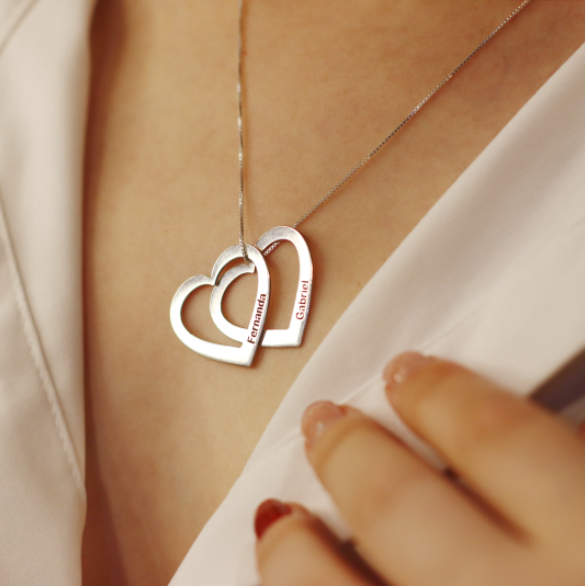 Colar Coração de Mãe Personalizável [Banhado a Ouro 18k ou Prata 925]