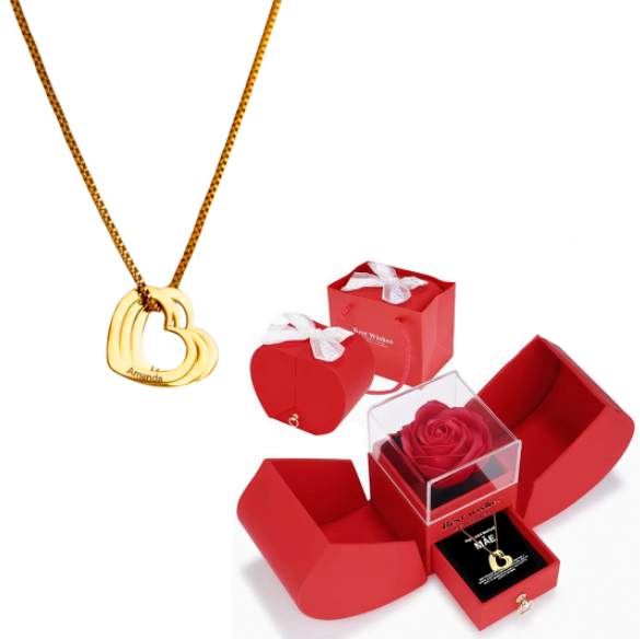 Colar Coração de Mãe Personalizável [Banhado a Ouro 18k ou Prata 925]