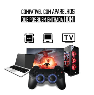 Video Game Retrô Tazzi ORIGINAL 10.000 Jogos 4K + 2 Controles de Brinde