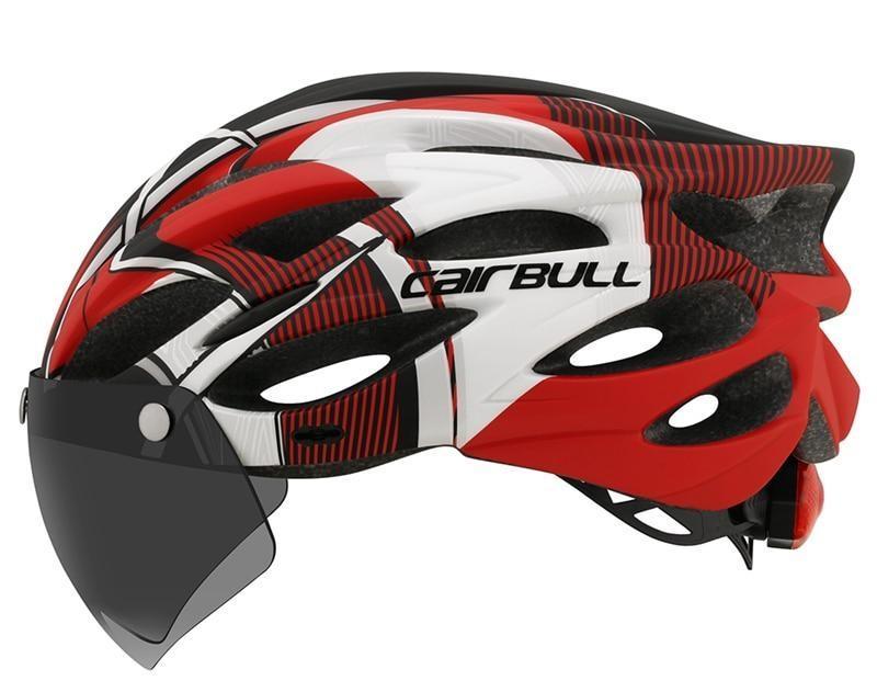 Capacete de Ciclismo Com LED e Viseira CAIRBULL - Max Protection